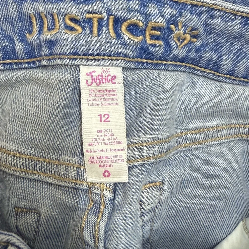 Justice Kids Blue Relaxed Cargo Jeans